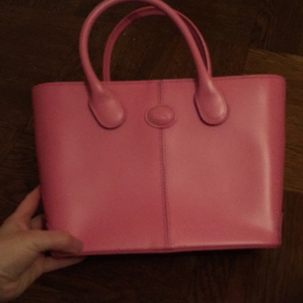Pink tote bag